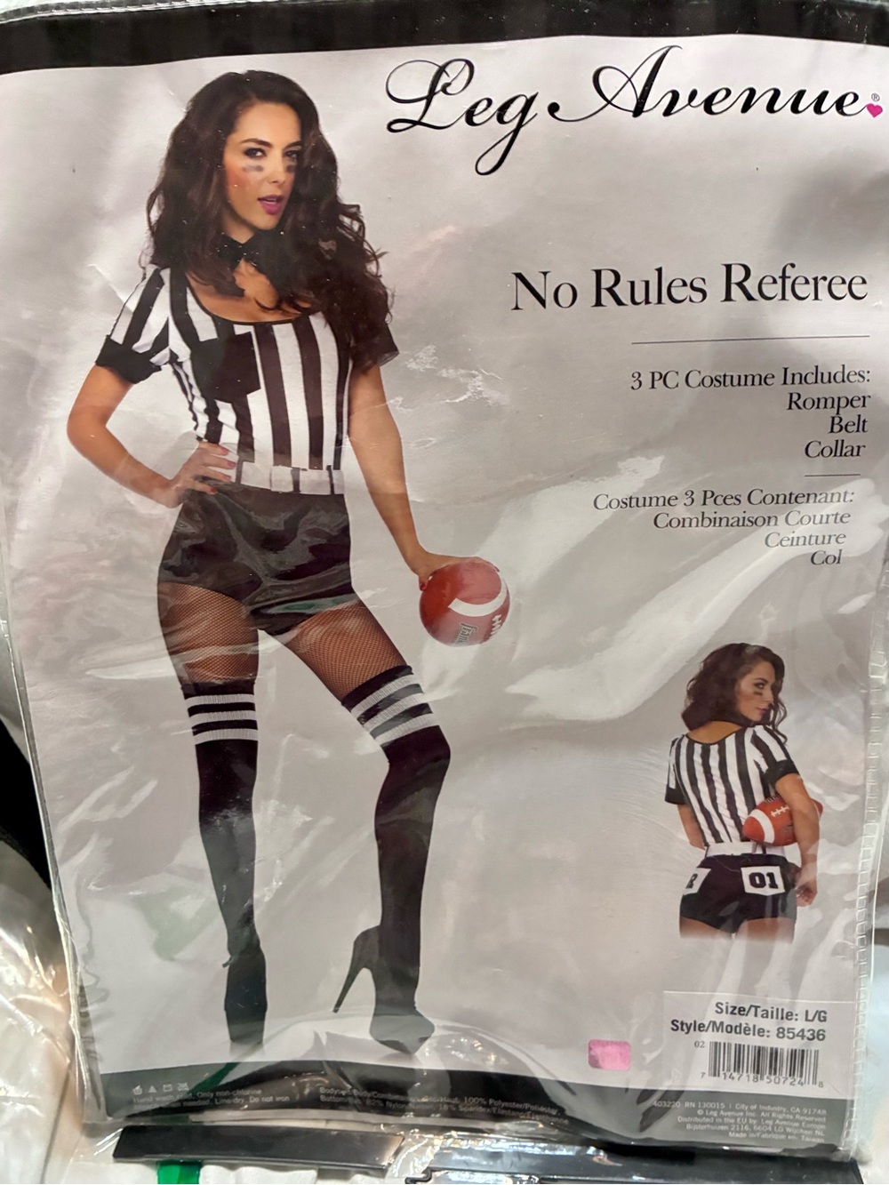 Leg Avenue No Rules Referee Costume Size L